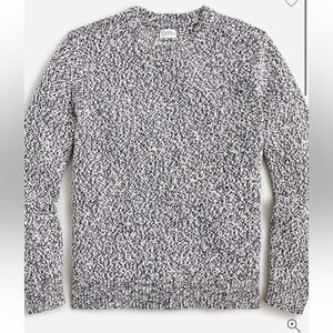 J crew knit Men's navy and White marled 100% cotton 
Sweater sz xs